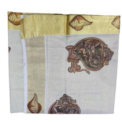 Balaramapuram-Multi Print Tissue Saree - Sanku